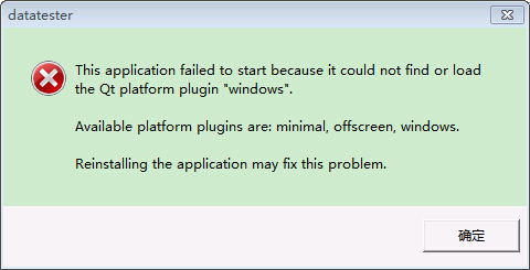 Could not load the Qt platform plugin "windows"