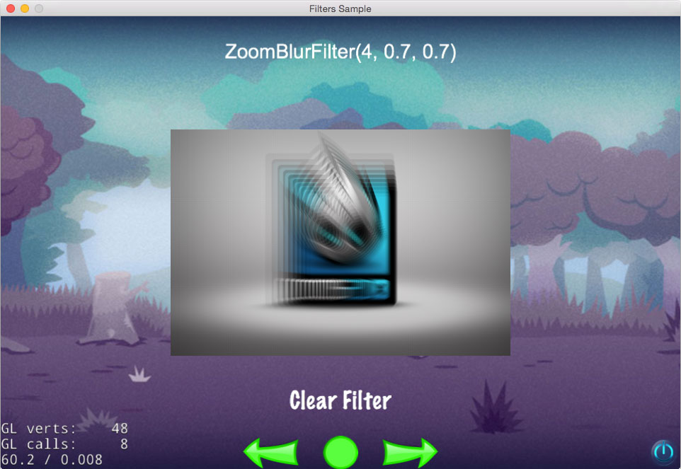 ZoomBlurFilter(4, 0.7, 0.7)
