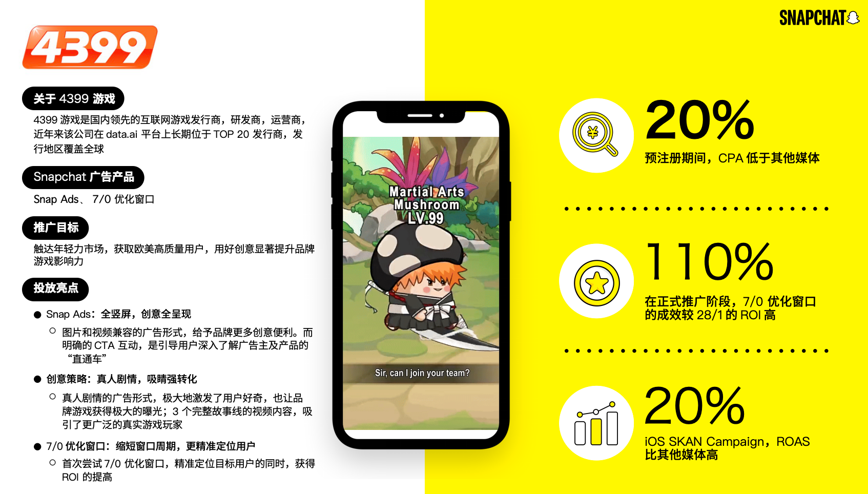 4399 在 Snapchat 的投放
