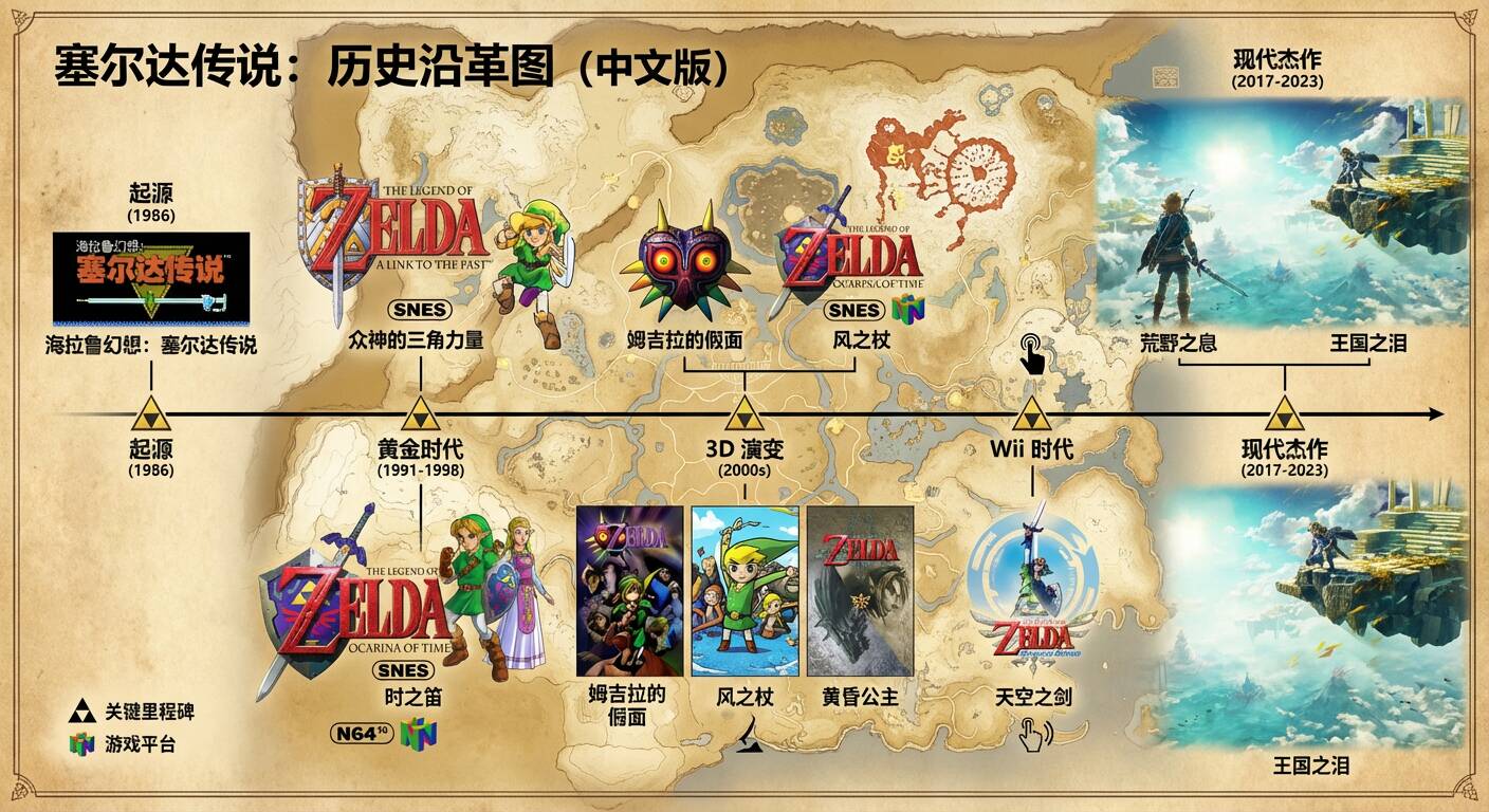 塞尔达传说历史沿革图