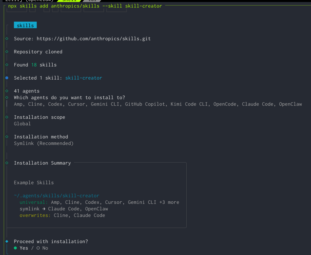 安装 skill-creator 2
