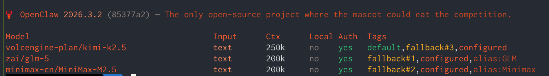 查看生效的轮转模型